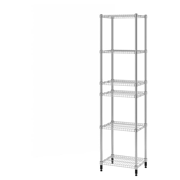 IKEA OMAR 1 section shelving unit, 18 1/8x14 1/8x71 1/4 in, Ikea Ireland | 4398CTPEA