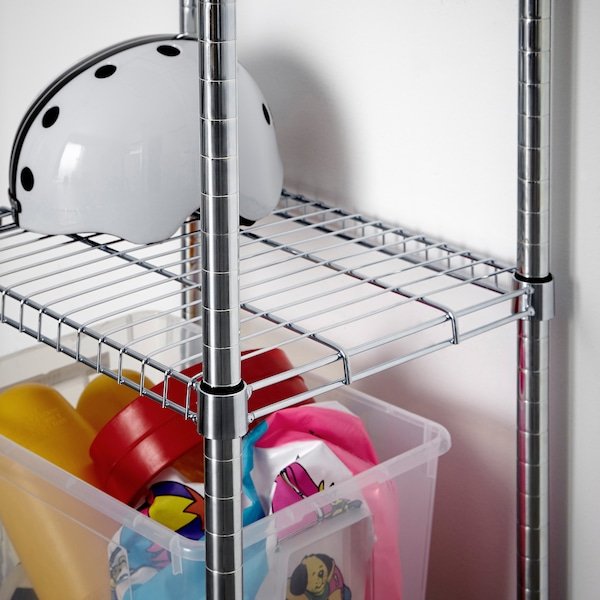 IKEA OMAR Shelf unit, galvanized, Width: 18 1/8 in, Ikea Ireland | 5604TCAOH
