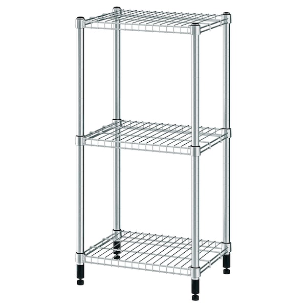 IKEA OMAR Shelf unit, galvanized, Width: 18 1/8 in, Ikea Ireland | 5604TCAOH