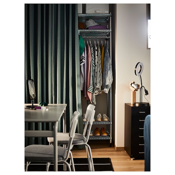 IKEA OMAR shelving unit with clothes rail, galvanized, 36 1/4x19 5/8x79 1/8 in, Ikea Ireland | 2053TAKQG