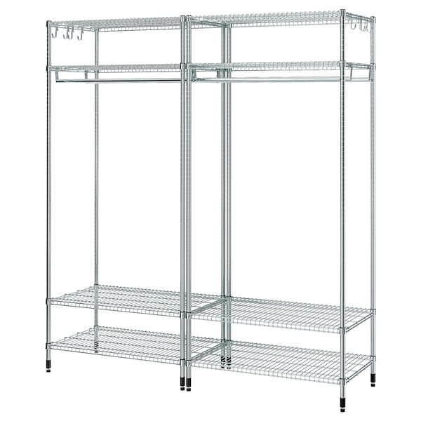 IKEA OMAR shelving unit with clothes rail, galvanized, 73 1/4x19 5/8x79 1/8 in, Ikea Ireland | 1682HSWEB