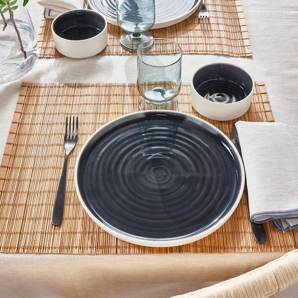 IKEA OMBONAD plate, dark gray, 10 in, 2 pack, Ikea Ireland | 4028MLYBX