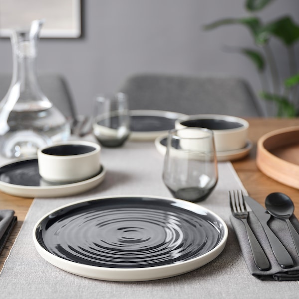 IKEA OMBONAD plate, dark gray, 10 in, 2 pack, Ikea Ireland | 4028MLYBX