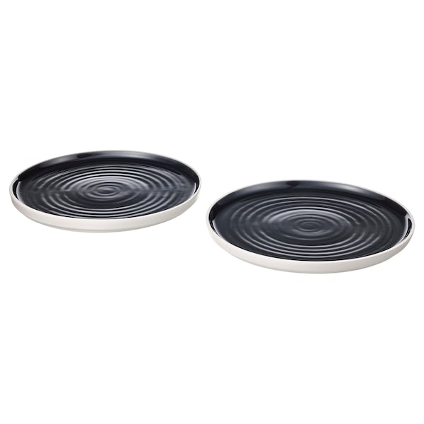 IKEA OMBONAD plate, dark gray, 10 in, 2 pack, Ikea Ireland | 4028MLYBX