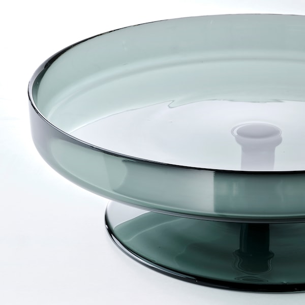 IKEA OMBONAD serving plate, 11 in Glass Gray, Ikea Ireland | 1765FYJIE