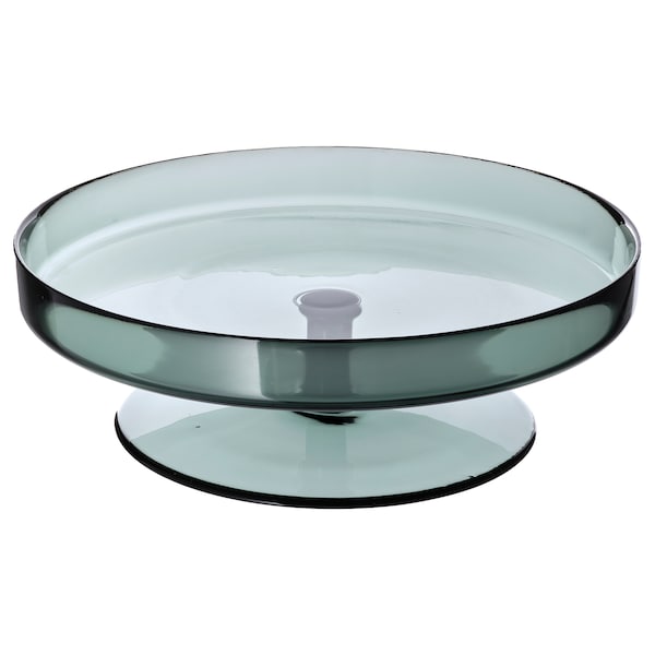 IKEA OMBONAD serving plate, 11 in Glass Gray, Ikea Ireland | 1765FYJIE
