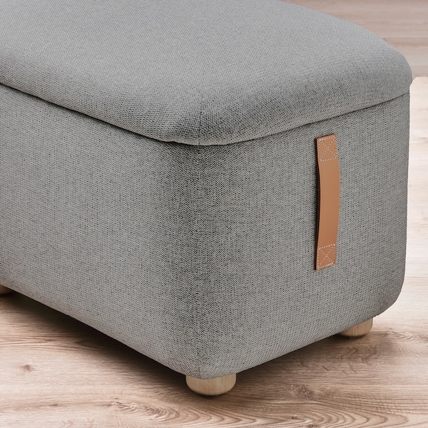 IKEA OSKARSHAMN ottoman with storage Tibbleby Beige / Gray, Ikea Ireland | 9765RWUJK