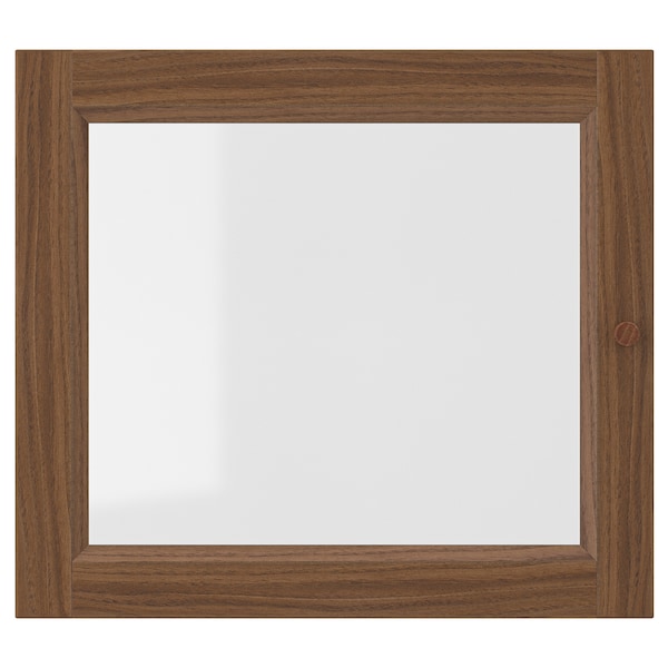IKEA OXBERG Glass door, 15 3/4x13 3/4 in Brown Walnut Effect, Ikea Ireland | 8495LCXID