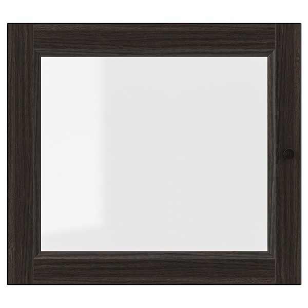 IKEA OXBERG Glass door, 15 3/4x13 3/4 in Dark Brown Oak Effect, Ikea Ireland | 0523MIPVW