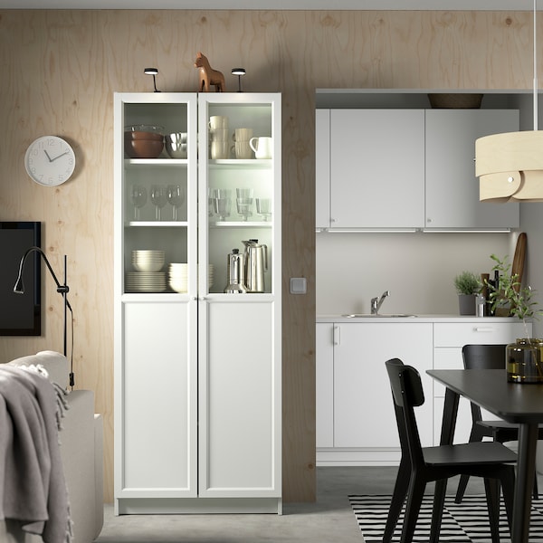 IKEA OXBERG Panel/glass door, 15 3/4x75 5/8 in White, Ikea Ireland | 3508HRCOM
