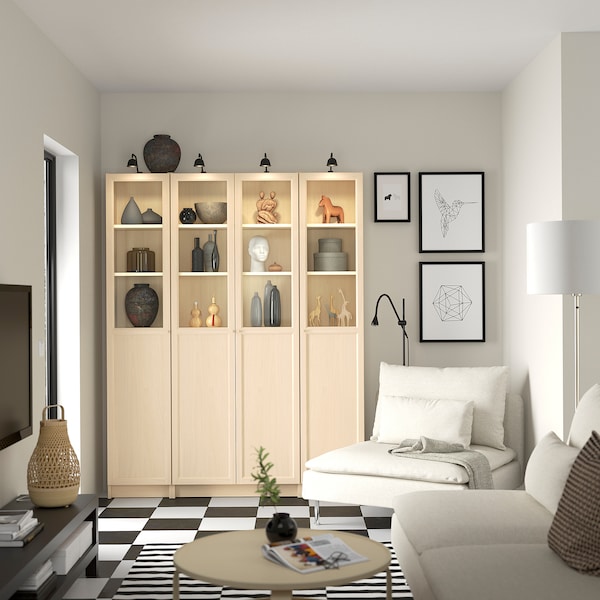 IKEA OXBERG Panel/glass door, 15 3/4x75 5/8 in Birch Effect, Ikea Ireland | 3104MJDRB