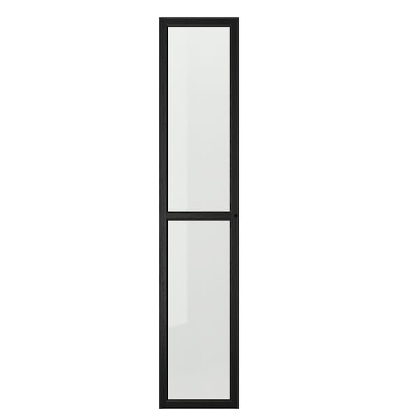 IKEA OXBERG glass door, 15 3/4x75 5/8 in Black Oak Effect, Ikea Ireland | 4267SMCKO