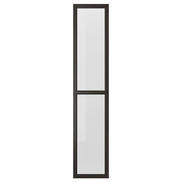 IKEA OXBERG glass door, 15 3/4x75 5/8 in Dark Brown Oak Effect, Ikea Ireland | 3951WLEJH