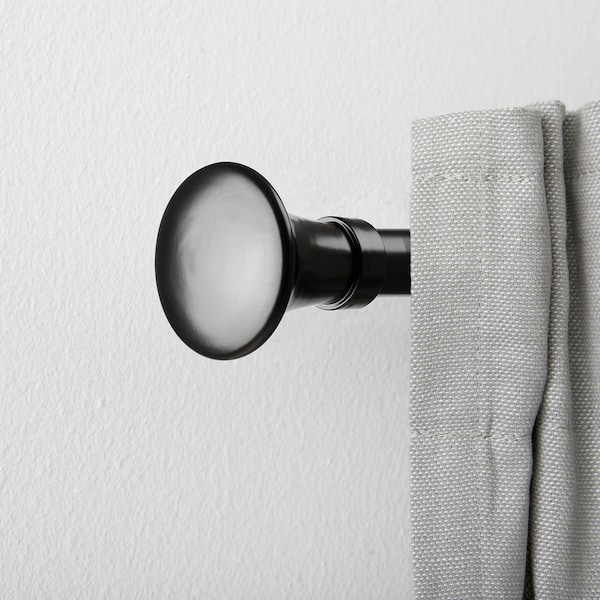 IKEA PADDFOT finials, 1 pair Metal / Black, Ikea Ireland | 6319JDBQS