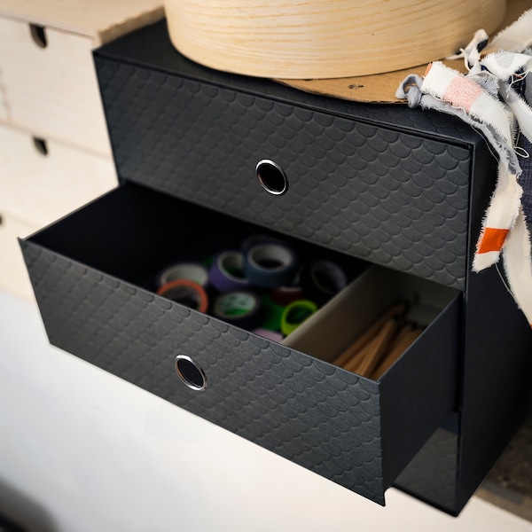 IKEA PALLRA mini chest with 3 drawers, black, 13x10 ¼ in, Ikea Ireland | 5198PVTDG