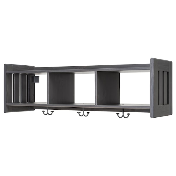 IKEA PANGET hat and coat rack, 43 1/4 in Dark Gray / Stained, Ikea Ireland | 5684AMCLN