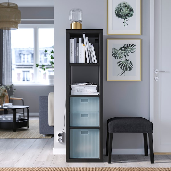 IKEA PANSARTAX storage box with lid, transparent gray-blue, 13x13x6 ½ in, Ikea Ireland | 8019DRITX