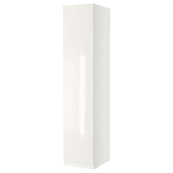IKEA PAX / FARDAL wardrobe combination, white/high-gloss/white, 19 5/8x23 1/2x93 1/8 in, Ikea Ireland | 7951YCGLR