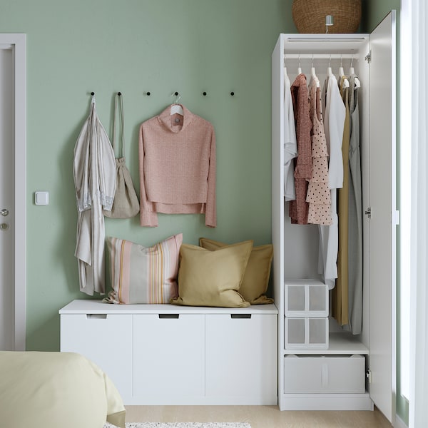 IKEA PAX / ÅHEIM wardrobe combination, 19 5/8x23 5/8x79 1/4 in White / Mirror Glass, Ikea Ireland | 2015VHTLK