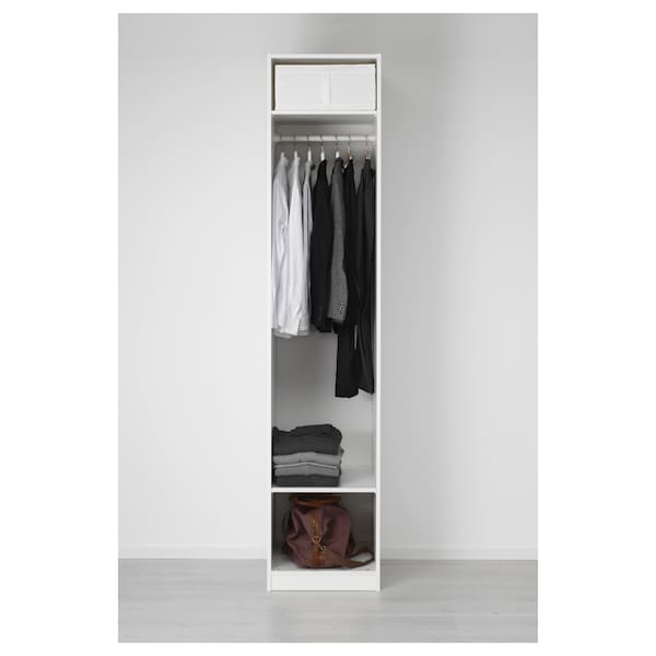 IKEA PAX / ÅHEIM wardrobe combination, 19 5/8x23 5/8x93 1/8 in White / Mirror Glass, Ikea Ireland | 0391YVGKN