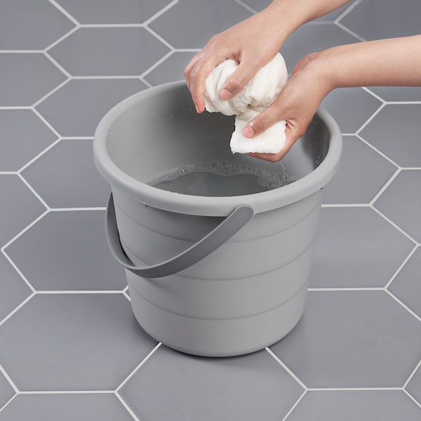 IKEA PEPPRIG 3-piece bucket set with lid, gray/blue, Ikea Ireland | 5943SIZUN