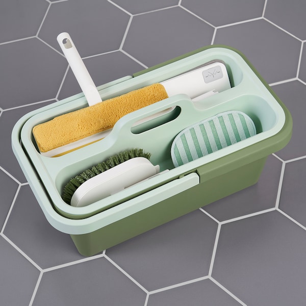 IKEA PEPPRIG cleaning bucket and caddy, green, Ikea Ireland | 3462EBZAW