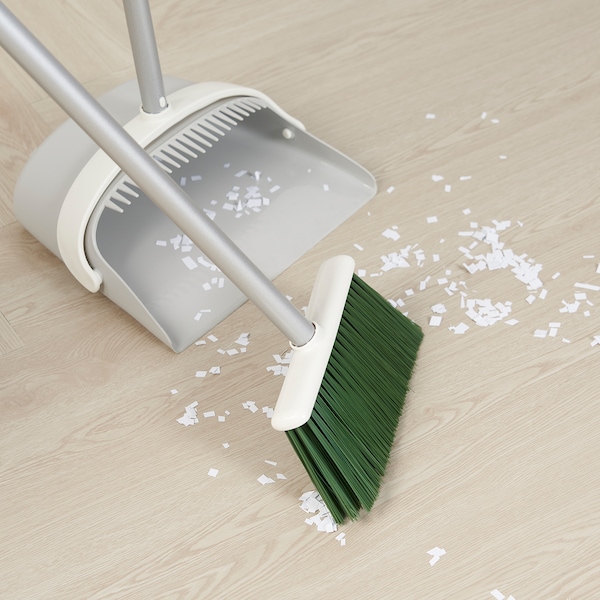 IKEA PEPPRIG dustpan and broom, gray/green, Ikea Ireland | 5729JWRGI