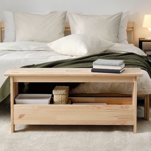 IKEA PERJOHAN bench with storage, pine, 39 3/8 in, Ikea Ireland | 5013BUHID