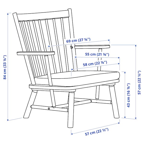 IKEA PERSBOL armchair Birch / Tibbleby Beige / Gray, Ikea Ireland | 0725KFOUR