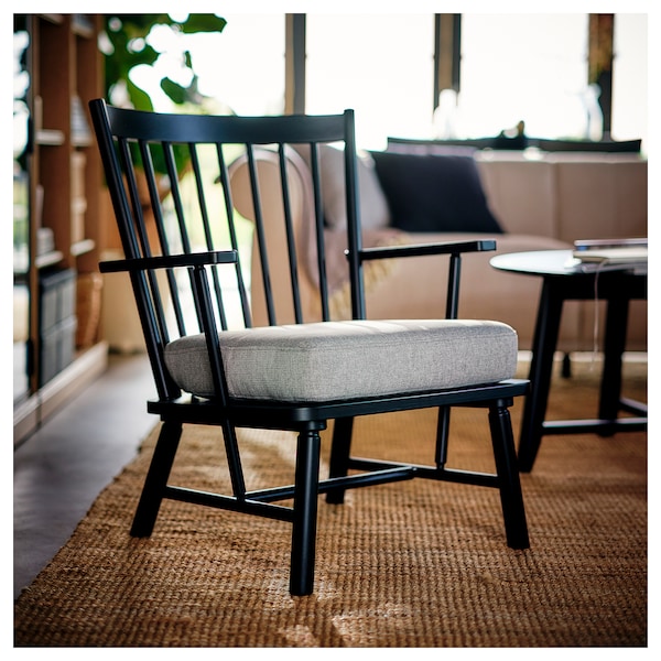 IKEA PERSBOL armchair Black / Tibbleby Beige / Gray, Ikea Ireland | 2914GFWKP