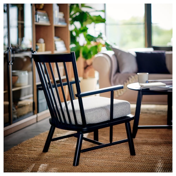 IKEA PERSBOL armchair Black / Tibbleby Beige / Gray, Ikea Ireland | 2914GFWKP