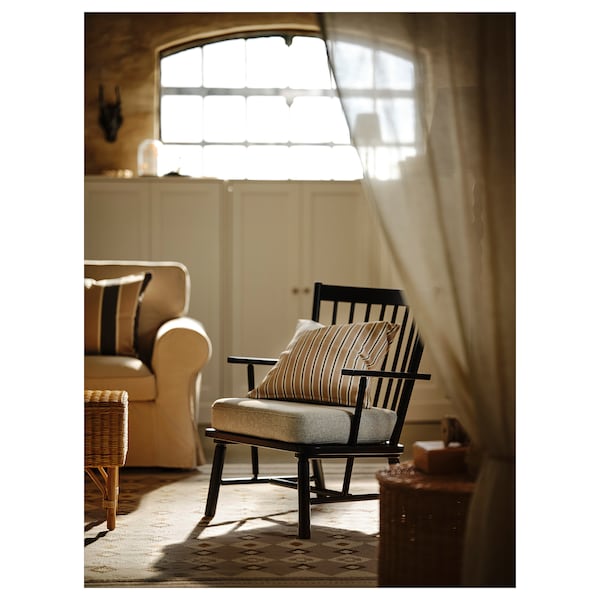 IKEA PERSBOL armchair Black / Tibbleby Beige / Gray, Ikea Ireland | 2914GFWKP