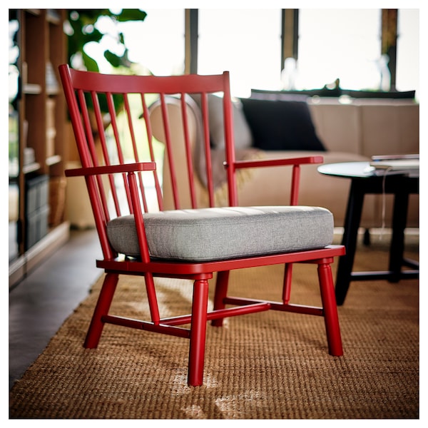 IKEA PERSBOL armchair Brown / Red / Tibbleby Beige / Gray, Ikea Ireland | 8691JHEZX