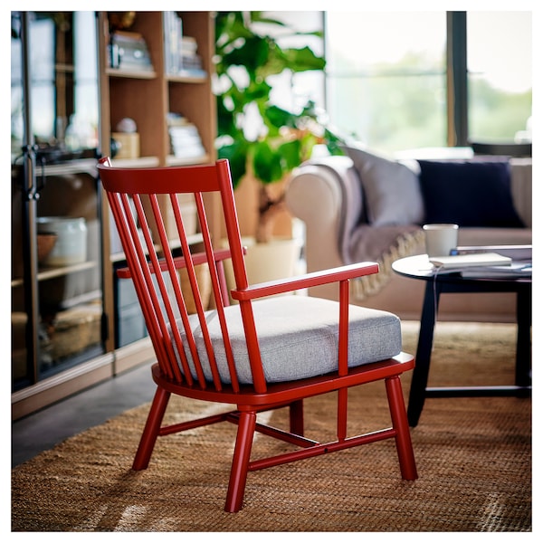IKEA PERSBOL armchair Brown / Red / Tibbleby Beige / Gray, Ikea Ireland | 8691JHEZX