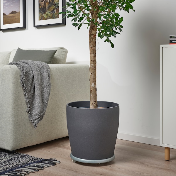 IKEA PERSILLADE plant pot, dark gray, 12 ½ in, Ikea Ireland | 5901PJCOK