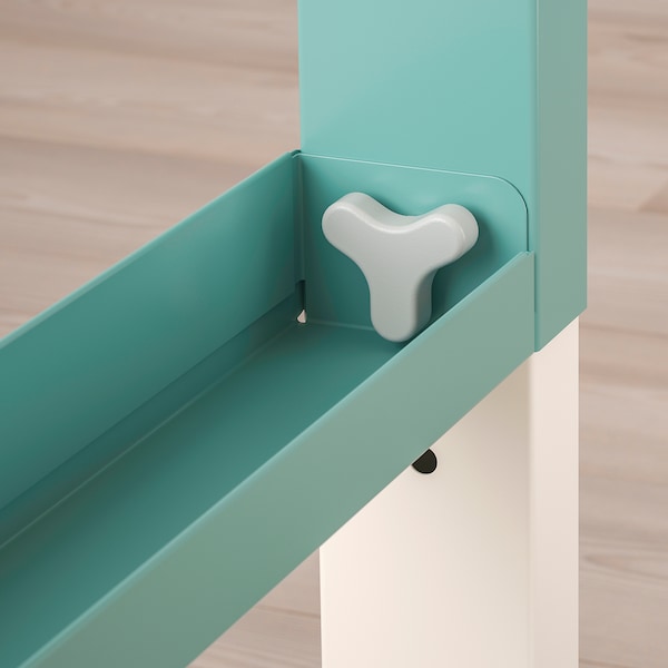 IKEA PÅHL desk with add-on unit, 37 3/4x22 7/8 in White / Turquoise, Ikea Ireland | 2647BMWVO