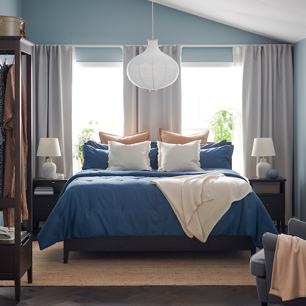 IKEA PIGGTISTEL comforter set, King Dark Blue, Ikea Ireland | 4250BFTHA
