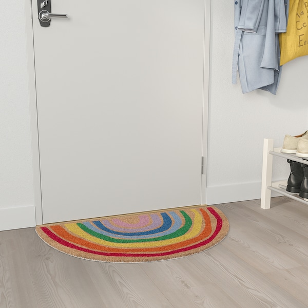 IKEA PILLEMARK door mat, rainbow, 1'8 inx2'11 in Indoor, Ikea Ireland | 6057QPUDE