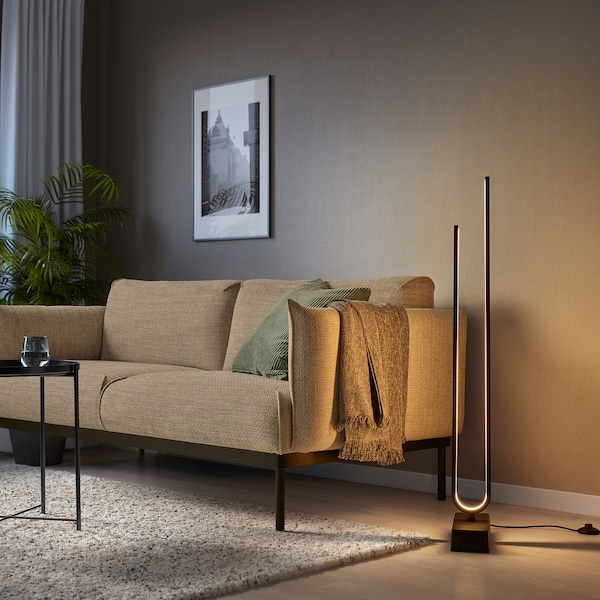 IKEA PILSKOTT LED floor lamp, smart black, Ikea Ireland | 3190ILQEK