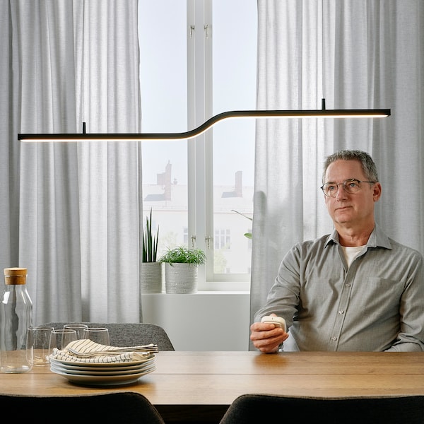 IKEA PILSKOTT LED pendant lamp, smart black, 38 in, Ikea Ireland | 3702SIQBT