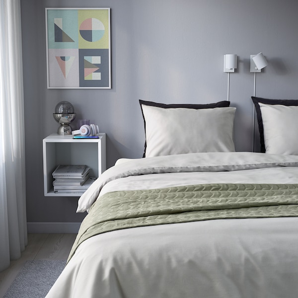 IKEA PILTANDVINGE duvet cover and pillowcase(s), King Gray, Ikea Ireland | 4678KAXBD