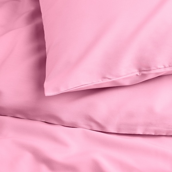 IKEA PILTANDVINGE duvet cover and pillowcase(s), King Light Pink, Ikea Ireland | 6357YINQL