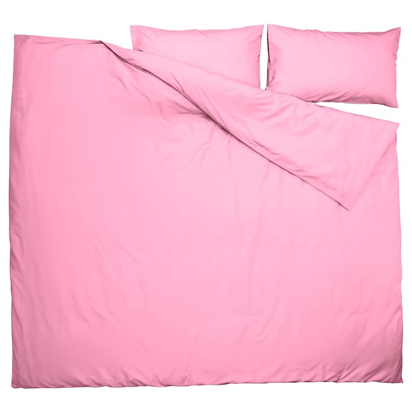 IKEA PILTANDVINGE duvet cover and pillowcase(s), Full/Queen (Double/Queen) Light Pink, Ikea Ireland | 0416TUPMC