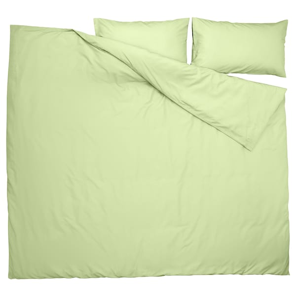 IKEA PILTANDVINGE duvet cover and pillowcase(s), Full/Queen (Double/Queen) Light Green, Ikea Ireland | 1390GCWLR
