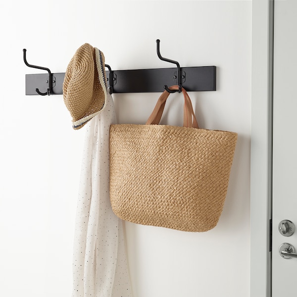 IKEA PINNIG Rack with 3 hooks, black, Ikea Ireland | 0194WMUGB