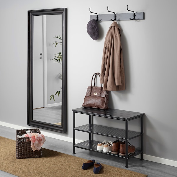 IKEA PINNIG Rack with 3 hooks, black, Ikea Ireland | 0194WMUGB