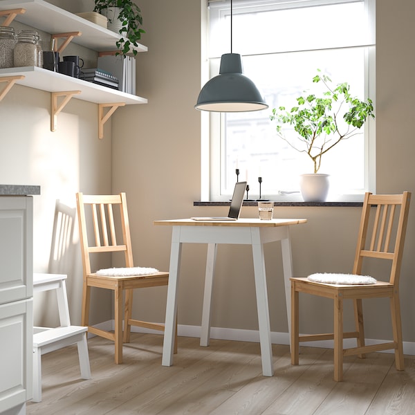IKEA PINNTORP / PINNTORP table and 2 chairs, 25 5/8 in Light Brown Stained White Stained / Light Brown Stained, Ikea Ireland | 8027OTQID