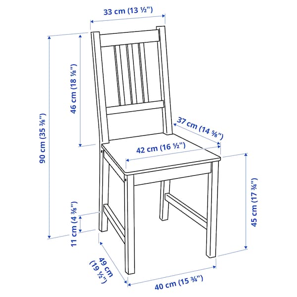 IKEA PINNTORP / PINNTORP table and 2 chairs, 25 5/8 in Light Brown Stained White Stained / Light Brown Stained, Ikea Ireland | 8027OTQID