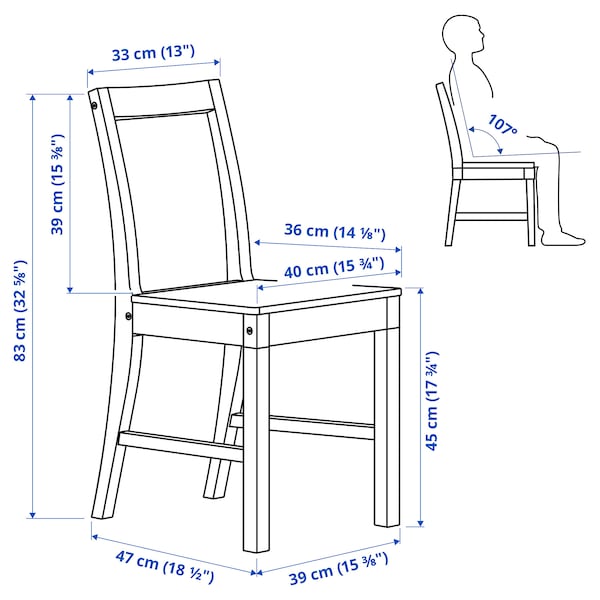 IKEA PINNTORP chair Light Brown Stained, Ikea Ireland | 7890LPRQN
