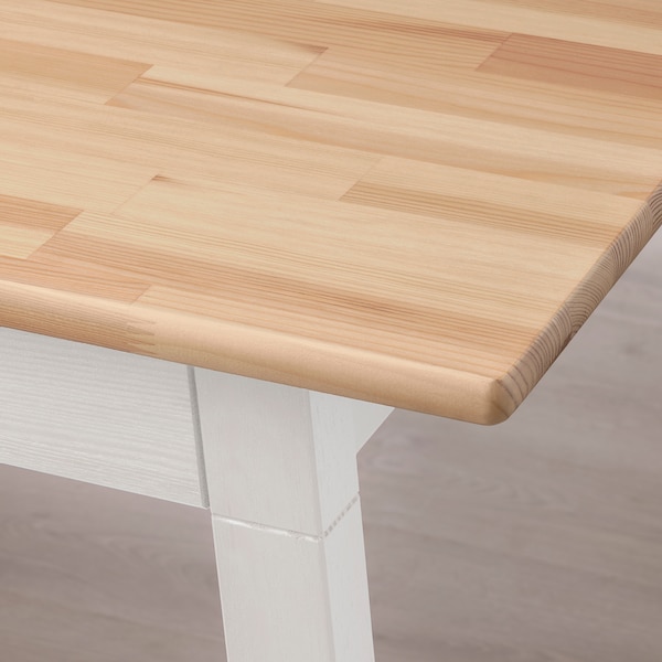 IKEA PINNTORP table, 49 1/4x29 1/2 in Light Brown Stained / White Stained, Ikea Ireland | 4015TSWOG
